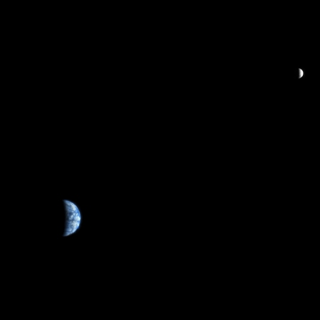 HiRISE image of Earth and Moon